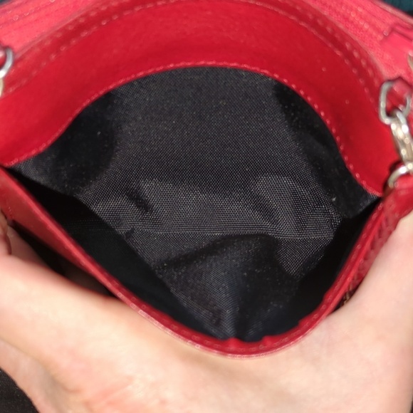 Brighton Beaded, Red Leather, Crossbody Mini-Bag - Picture 6 of 17